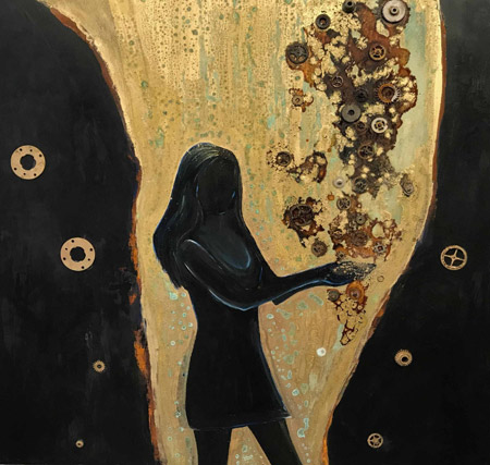 Sterntaler / Zeittaler, 80x80cm, 2023